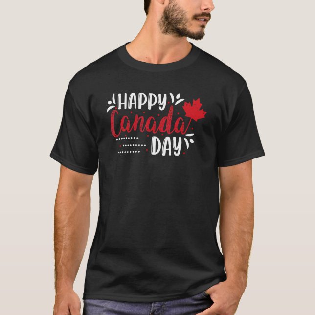 Camiseta Happy Canada Day Maple Leaf Canadian Flag Kids 1 (Frente)