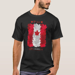 Camiseta Happy Canada Day Vintage - Símbolo de bandeira can