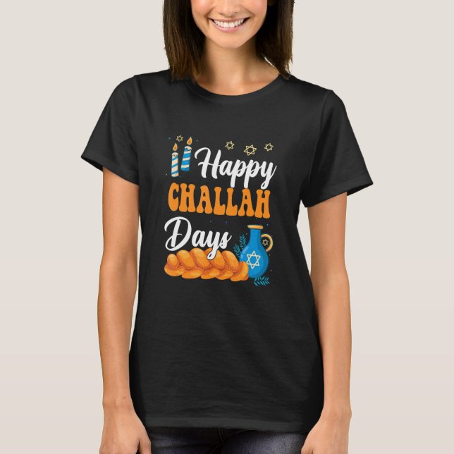 Camiseta Happy Challah Days Hanukkah Jewish Festival Commem (Frente)