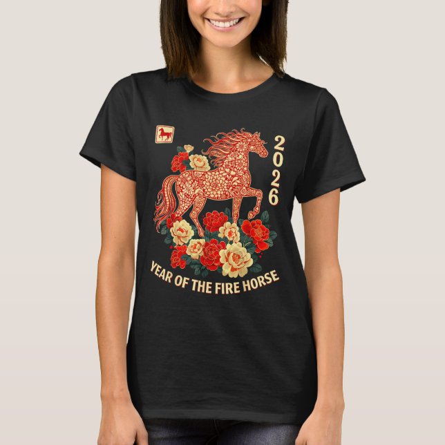 Camiseta Happy Chinese Lunar New Year Of The Horse 2026 Kid (Frente)