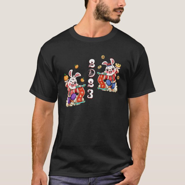 Camiseta Happy Chinese New Year 2023 Year Of The Rabbit Kid (Frente)