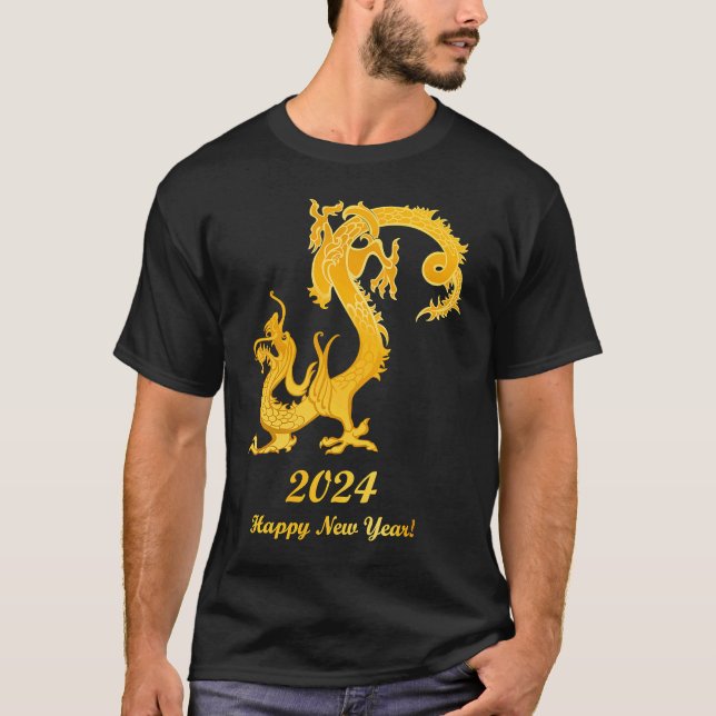 Camiseta Happy Chinese New Year 2024 Year of the Dragon 202 (Frente)