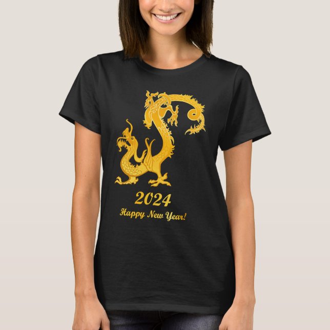 Camiseta Happy Chinese New Year 2024 Year of the Dragon 202 (Frente)