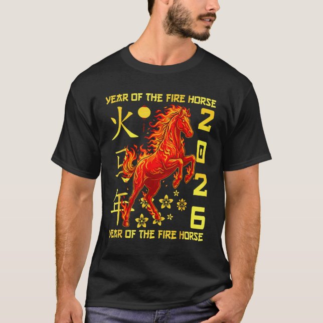 Camiseta Happy Chinese New Year Of The Horse 2026 Lunar New (Frente)