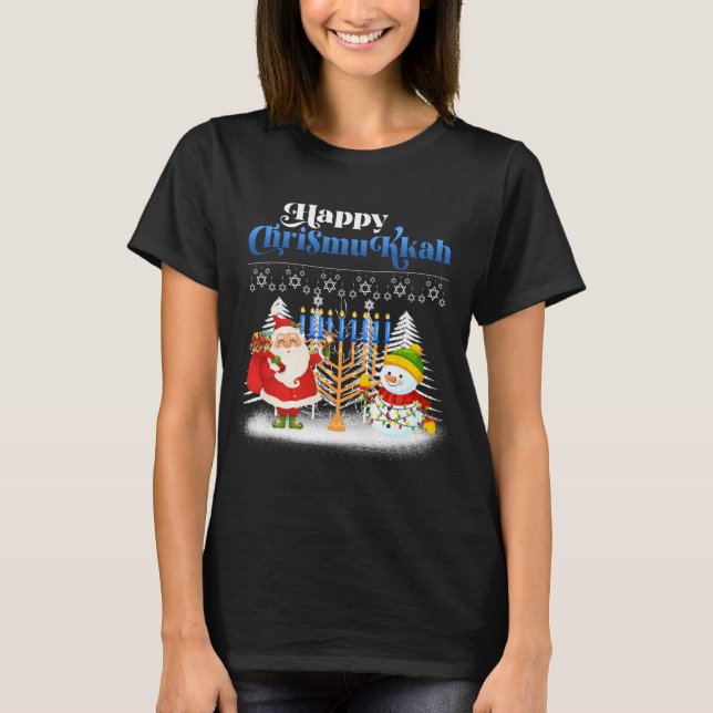 Camiseta Happy Chrismukkah Jewish Christmas Hanukkah T Shir (Frente)