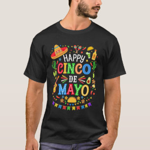 Camiseta Happy Cinco De Mayo Fiesta Partido Mexicano 5 De M
