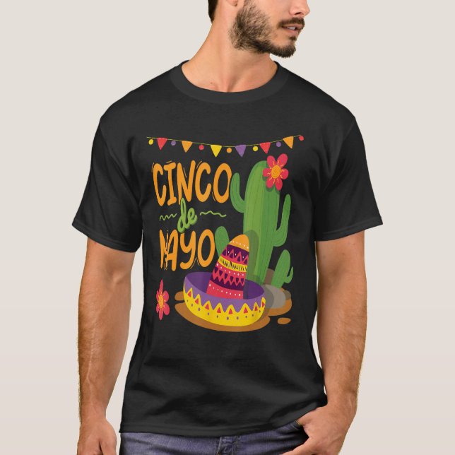 Camiseta Happy Cinco De Mayo Viva Mexico 5 De Mayo 1 (Frente)