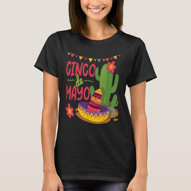 Camiseta Happy Cinco De Mayo Viva Mexico 5 De Mayo 2 (Frente)