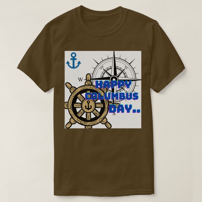 Camiseta Happy Columbus Day 1 (Frente do Design)