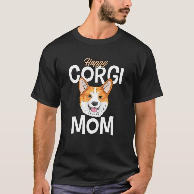 Camiseta Happy Corgi Mãe (Frente)