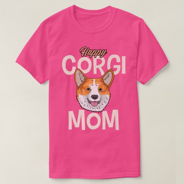 Camiseta Happy Corgi Mom822 (Frente do Design)