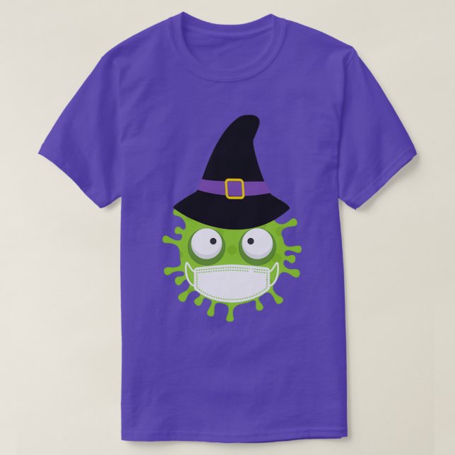 Camiseta Happy Coronaween Halloween 2020 Coronavirus Witch  (Frente do Design)