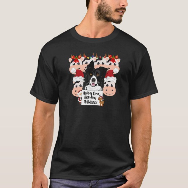 Camiseta Happy Cow Herding Holidays (Frente)