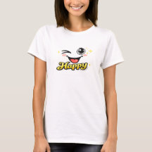 Happy Cute Smiley Face Graphic T-Shirt for Women