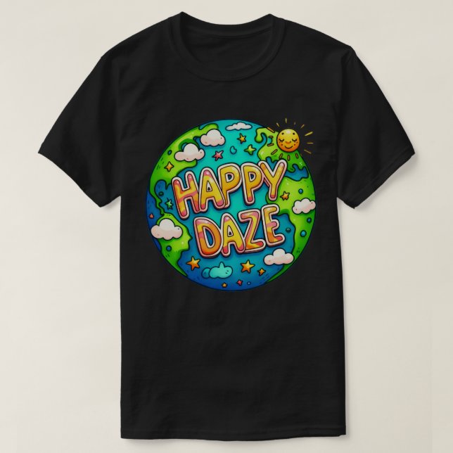 Camiseta Happy Daze (Frente do Design)