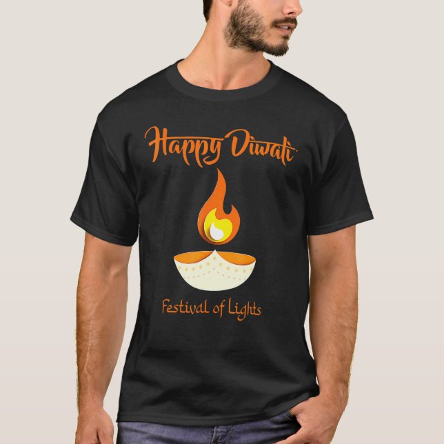 Camiseta Happy Deepavali Diwali Festival of Lights For Indi (Frente)