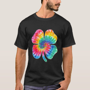 Camiseta Happy Dia de São Patrício Irish Tie Dye Shamrock