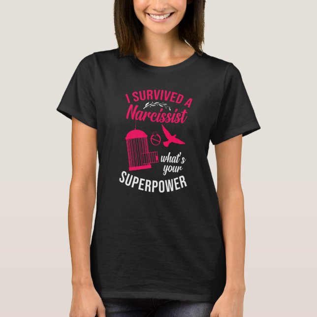 Camiseta Happy Divorce Party I Survived A Narcissist What's (Frente)