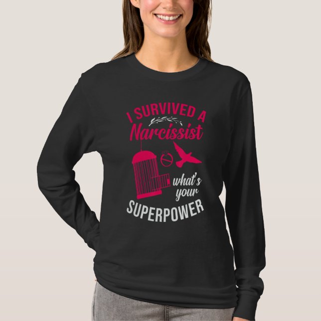 Camiseta Happy Divorce Party I Survived A Narcissist What's (Frente)