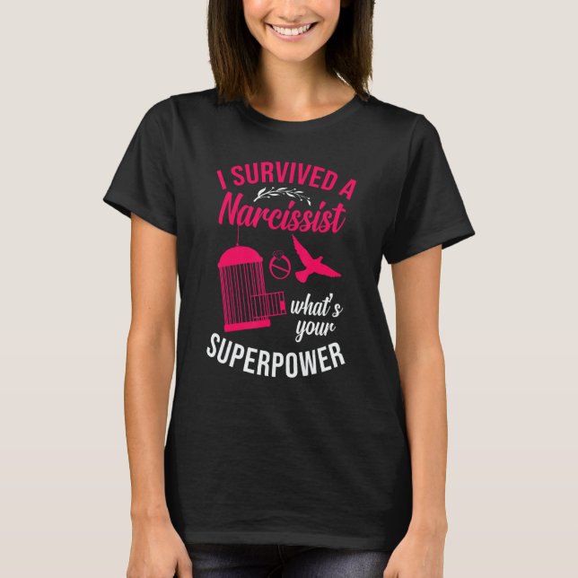 Camiseta Happy Divorce Party I Survived A Narcissist What's (Frente)