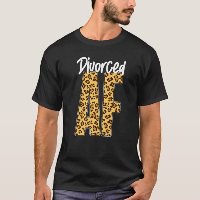 Camiseta Happy Divorce Party Leopard Cheetah Divorced Af   (Frente)