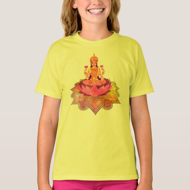 Camiseta Happy Diwali - Deepalavi Lakshmi Goddese 4 (Frente)