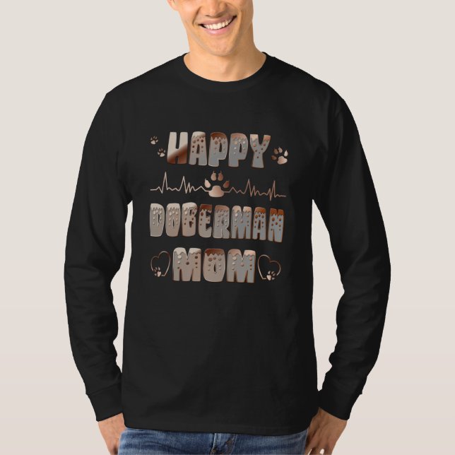 Camiseta Happy Doberman Mom (Frente)