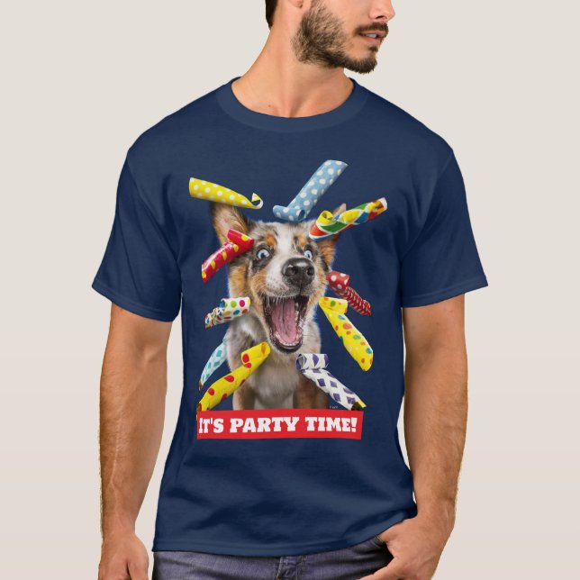 Camiseta Happy Dog Party Blowers (Frente)