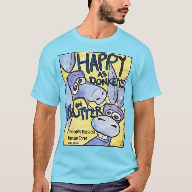 Camiseta Happy Donkeys, masculina S (Frente)
