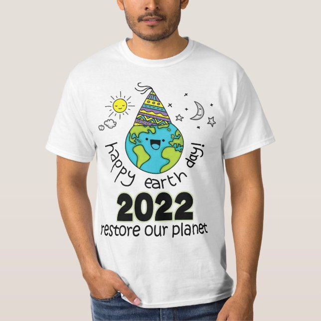 Camiseta Happy Earth Day 2022 Conservation  (Frente)
