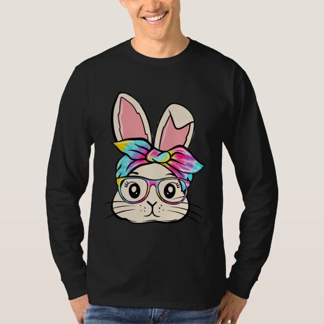 Camiseta Happy Easter  Bunny Glasses Rabbit Eggs Hunting Ti (Frente)