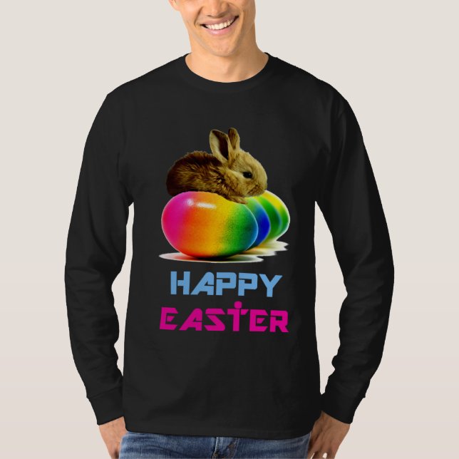 Camiseta Happy Easter Bunny Rabbit  Egg Hunt Girl Boy Women (Frente)
