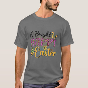 Camiseta Happy Easter Bunny Rabbit Face Leopard Easter Day