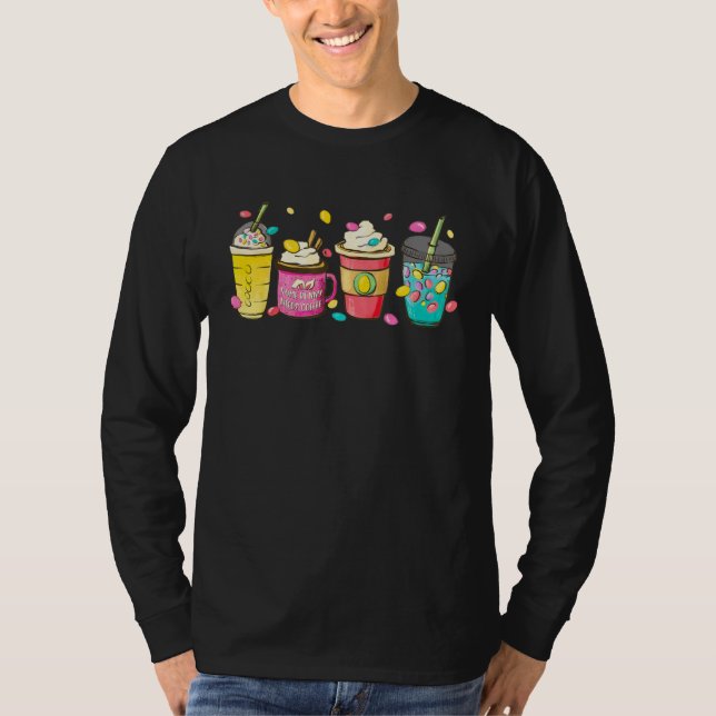 Camiseta Happy Easter Coffee  for Women Bunny Latte Easter  (Frente)