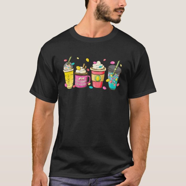 Camiseta Happy Easter Coffee  for Women Bunny Latte Easter  (Frente)
