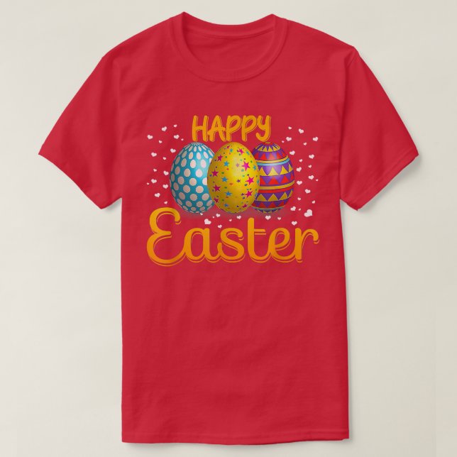 Camiseta Happy Easter Day 2022  Bunny Hug Easter Eggs Gift  (Frente do Design)