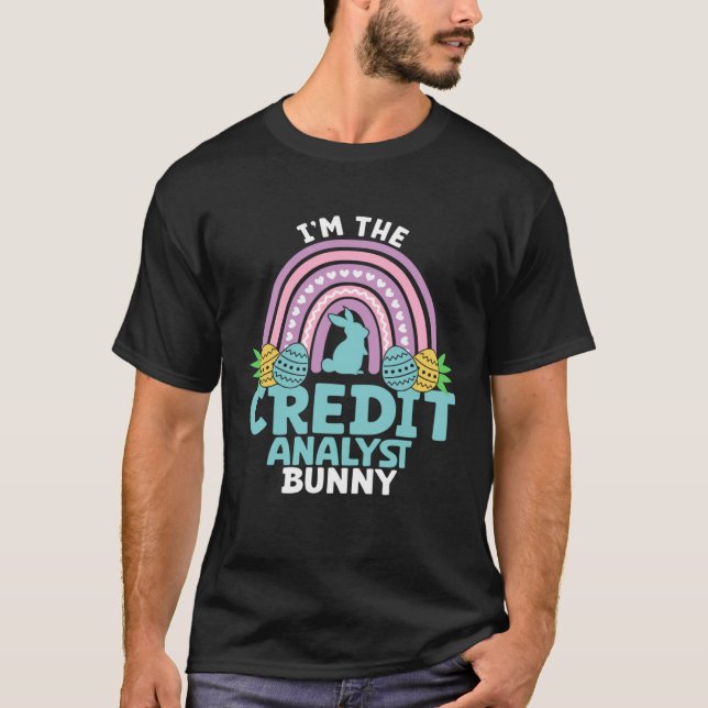 Camiseta Happy Easter Day I m the Credit Analyst Bunny (Frente)