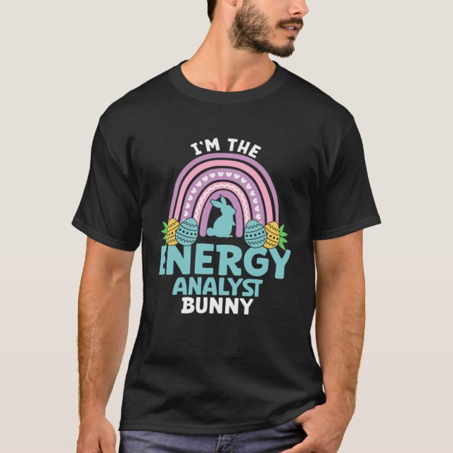 Camiseta Happy Easter Day I m the Energy Analyst Bunny (Frente)
