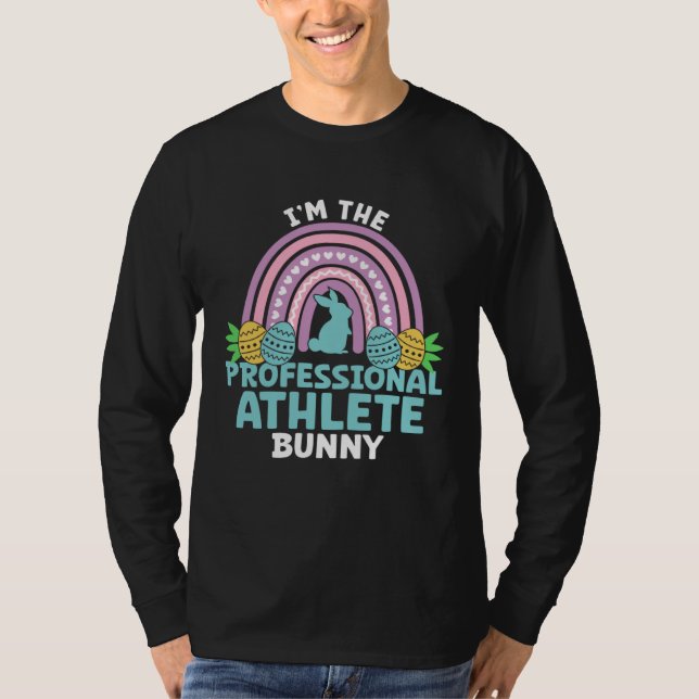 Camiseta Happy Easter Day I m the Professional Athlete Bunn (Frente)