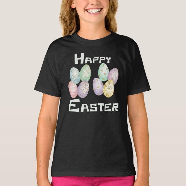 Camiseta Happy Easter, Easter Eggs Hunt  (Frente)