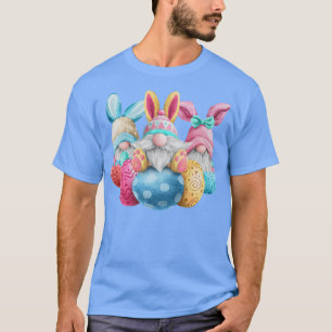 Camiseta Happy Easter Egg Gnomes Three Easter Bunny Ears Ga