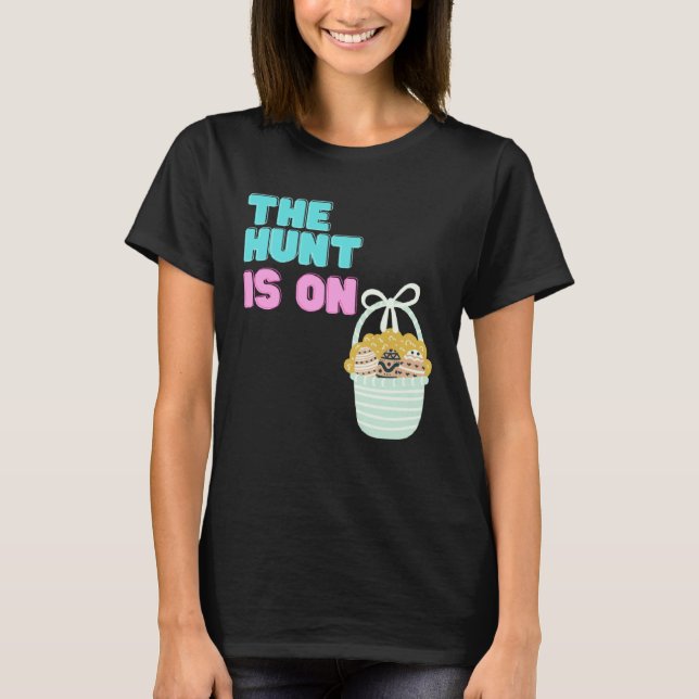 Camiseta Happy Easter Egg Time To Hunt Cute Bunny Ears Sist (Frente)