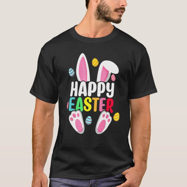 Camiseta Happy Easter Family Matching Easter Day Bunny Egg  (Frente)