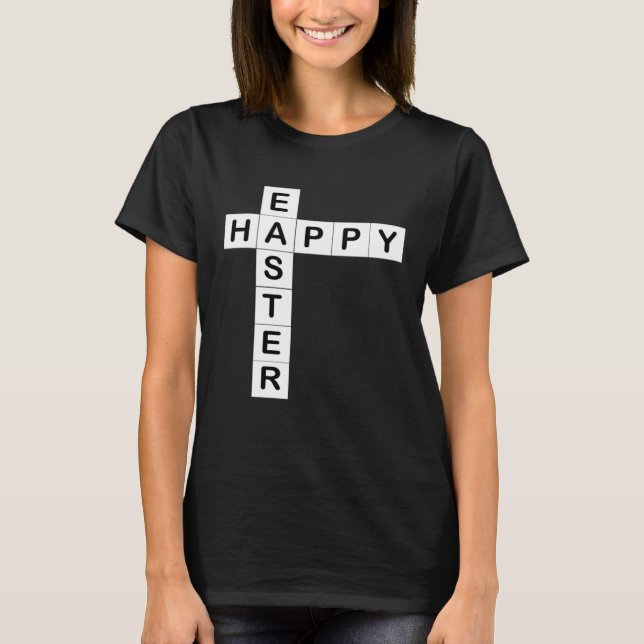 Camiseta Happy Easter for  of Crosswords Puzzles Him Her (Frente)