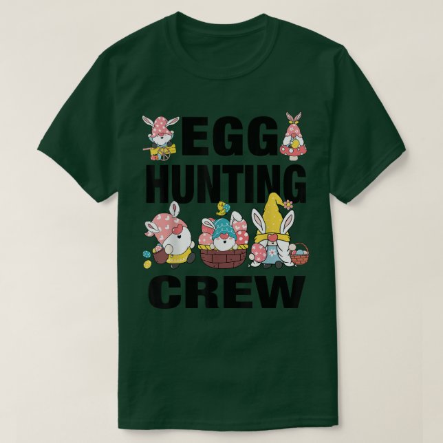 Camiseta Happy Easter Gnomes with bunny ears Easter egg hun (Frente do Design)