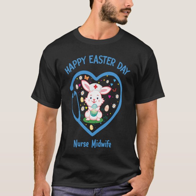 Camiseta Happy Easter Nurse Midwife  Cute nurse Easter Day (Frente)