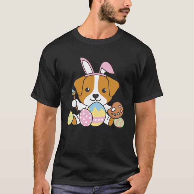 Camiseta Happy Easter Sweet Jack Russell For Easter With Ea (Frente)