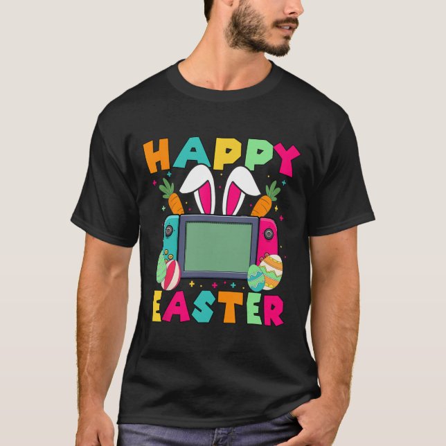Camiseta Happy Easter Video Game Bunny Gaming Controller Ga (Frente)
