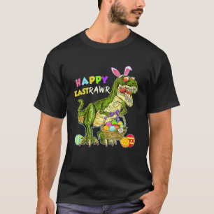 Camiseta Happy Eastrawawr T Rex Dinosaur Easter Bunny Egg G