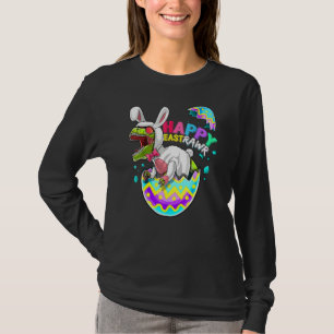 Camiseta Happy Eastrawawr T Rex Dinosaur Easter Bunny Egg K